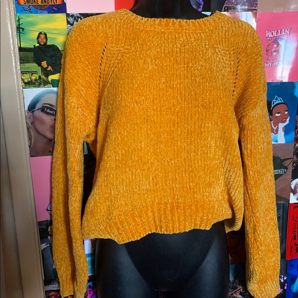 Chenille sweater top